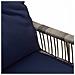 Panchina da esterno 4 pcs Grigio e Blu Navy polyrattan - Foto miniatura 8