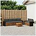 Set di divani da esterno con cuscino 7 pcs Naturale e Antracite - Foto miniatura 2