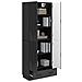 Set di armadi 2 pcs Nero Legno ingegnerizzato - Foto miniatura 2