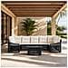 Set Divano da Giardino 8 pz Nero e Bianco Crema polyrattan - Foto miniatura 5