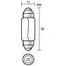 Cp. lamp. tubol. c10w 10w Sv8,5 - Foto miniatura 4