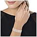 Bracciale Multifilo Largo In Metallo Rosato Con Strass Per Donna - Foto miniatura 3