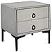 Comodino Con 2 Cassetti In Velluto Grigio Sezanne - Foto miniatura 9
