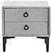 Comodino Con 2 Cassetti In Velluto Grigio Sezanne - Foto miniatura 4