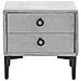 Comodino Con 2 Cassetti In Velluto Grigio Sezanne - Foto miniatura 5