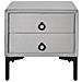 Comodino Con 2 Cassetti In Velluto Grigio Sezanne - Foto miniatura 14