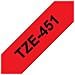 Cassetta Nastro Tz-451 Tze-451 Compatibile Brother Laminato Testo Nero Su Rosso 24mmx8mt Tz451 Laminato Alta Qualita' - Foto miniatura 2