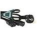 Powercord Split Cable Mains Connector Cee7/7 Male - 2 X C13 Splitting At: 1.20 M Powercord Schuko-2xc13 1.80m (ak505 - Foto miniatura 1