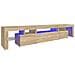 Mobile Porta Tv Con Luci Led Rovere Sonoma 215x36,5x40 Cm - Foto miniatura 2