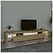 Mobile Porta Tv Con Luci Led Rovere Sonoma 215x36,5x40 Cm - Foto miniatura 3