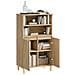 Credenza Rovere Sonoma 60x36x110 Cm In Legno Multistrato - Foto miniatura 9