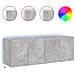 Mobili Tv A Parete Con Luci Led 2pz Grigio Cemento 60x35x41 Cm - Foto miniatura 2