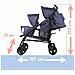 Passeggino Per Bambini Bambisol Double Cane Blu Marino - Foto miniatura 3