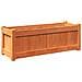 Fioriera Giardino Marrone Cera 90x31x31 Cm Legno Massello Pino - Foto miniatura 2