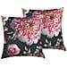 Set Di 2 Cuscini Hedera 45 X 45 Cm Nero Trama Floreale - Foto miniatura 2