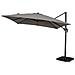 Ombrellone Da Giardino 3x3 Mt Con Antivento E Base A Crociera Indocte - Grey - Foto miniatura 1