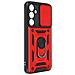 Cover Per Samsung A35 Anello Supporto Coprifotocamera Scorrevole, Rosso - Foto miniatura 5