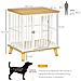 Casetta Per Cani Piccoli Da Interno Con Cuscino Rimovibile E Lavabile, 64.5x48x 70.5cm, Quercia - Foto miniatura 5