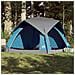 Tenda Da Campeggio A Cabina Per 4 Persone Blu Impermeabile - Foto miniatura 2