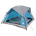 Tenda Da Campeggio A Cabina Per 4 Persone Blu Impermeabile - Foto miniatura 4