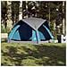 Tenda Da Campeggio A Cabina Per 4 Persone Blu Impermeabile - Foto miniatura 6