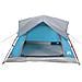 Tenda Da Campeggio A Cabina Per 4 Persone Blu Impermeabile - Foto miniatura 8
