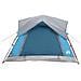 Tenda Da Campeggio A Cabina Per 4 Persone Blu Impermeabile - Foto miniatura 9