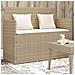 Panca da Giardino con Cuscini Beige in Polyrattan - Foto miniatura 7