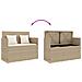 Panca da Giardino con Cuscini Beige in Polyrattan - Foto miniatura 10