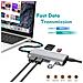 Adattatore Multiporta Hub Type-c 8 In 1 Con Hdmi, Rj45, Lettore Di Schede Sd/tf - Foto miniatura 4
