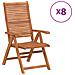 Sedie Giardino Reclinabili 8 Pz 56x72x107 Legno Massello Acacia - Foto miniatura 2