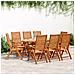 Sedie Giardino Reclinabili 8 Pz 56x72x107 Legno Massello Acacia - Foto miniatura 1
