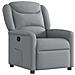 Poltrona Reclinabile In Tessuto Grigio Chiaro - Foto miniatura 2