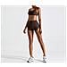Set Di Leggings E Reggiseno Sportivo Incrociato Coffee L - Foto miniatura 4