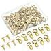 50 Set Di Kit Di Sospensione Con Anello A D Con Cacciavite Per Cornici Gold - Foto miniatura 1