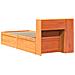 Giroletto senza Materasso Marrone Cera 100x200 cm Legno di Pino - Foto miniatura 7