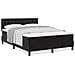 Letto con rete da box e materasso Nero 140x200 cm Velluto - Foto miniatura 4