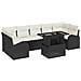Set Divano da Giardino 8 pcs Nero 100 x 55 x 73 cm Poly Rattan - Foto miniatura 1