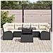 Set Divano da Giardino 8 pcs Nero 100 x 55 x 73 cm Poly Rattan - Foto miniatura 3