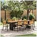 Set da Pranzo per Giardino 9 pcs Nero 240 x 90 x 75 cm - Foto miniatura 2