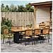 Set da Pranzo per Giardino 9 pcs Nero 240 x 90 x 75 cm - Foto miniatura 4