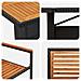 Set da Pranzo per Giardino 9 pcs Nero 240 x 90 x 75 cm - Foto miniatura 9