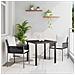 Set da Pranzo per Giardino 3 pcs Marrone Poly Rattan - Foto miniatura 2
