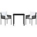Set da Pranzo per Giardino 3 pcs Marrone Poly Rattan - Foto miniatura 7