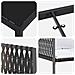 Set da Pranzo per Giardino 3 pcs Marrone Poly Rattan - Foto miniatura 9