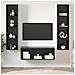 Set di mobili TV 3 pcs Rovere nero 37 x 37 x 142.5 cm - Foto miniatura 2