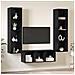 Set di mobili TV 3 pcs Rovere nero 37 x 37 x 142.5 cm - Foto miniatura 4