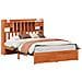 Libreria Struttura Letto con testiera Marrone Cera 200 x 160 cm - Foto miniatura 1