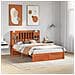 Libreria Struttura Letto con testiera Marrone Cera 200 x 160 cm - Foto miniatura 2