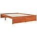 Libreria Struttura Letto con testiera Marrone Cera 200 x 160 cm - Foto miniatura 4